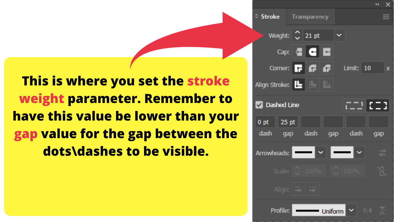 Dash and Gap Options in Illustrator