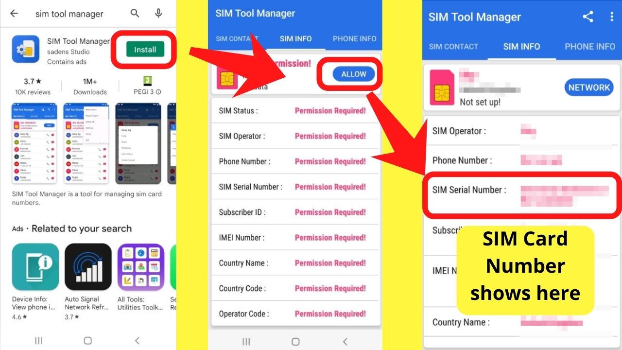 how to check your sim card number