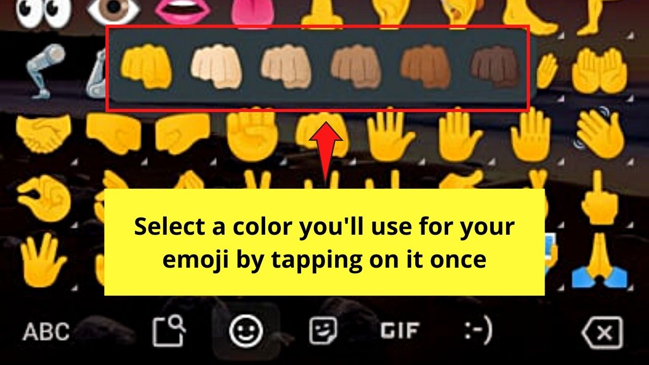 How to Change the Color of your Emojis on Android Step 4