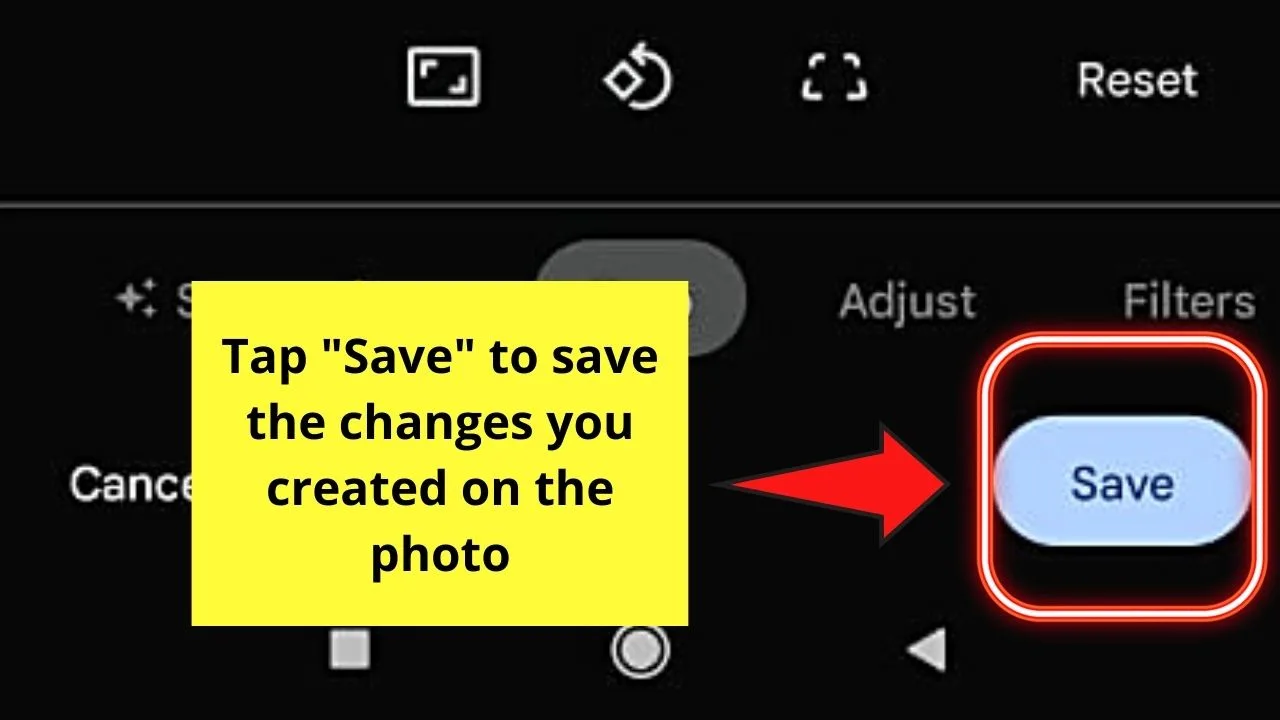 How to Crop a Picture on Android by Using Google Photos Step 8