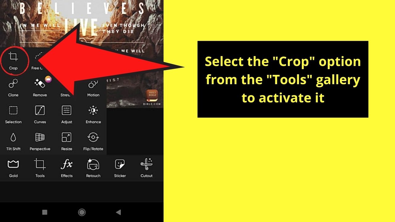 How to Crop a Picture on Android by Using a Third-Party App Step 4