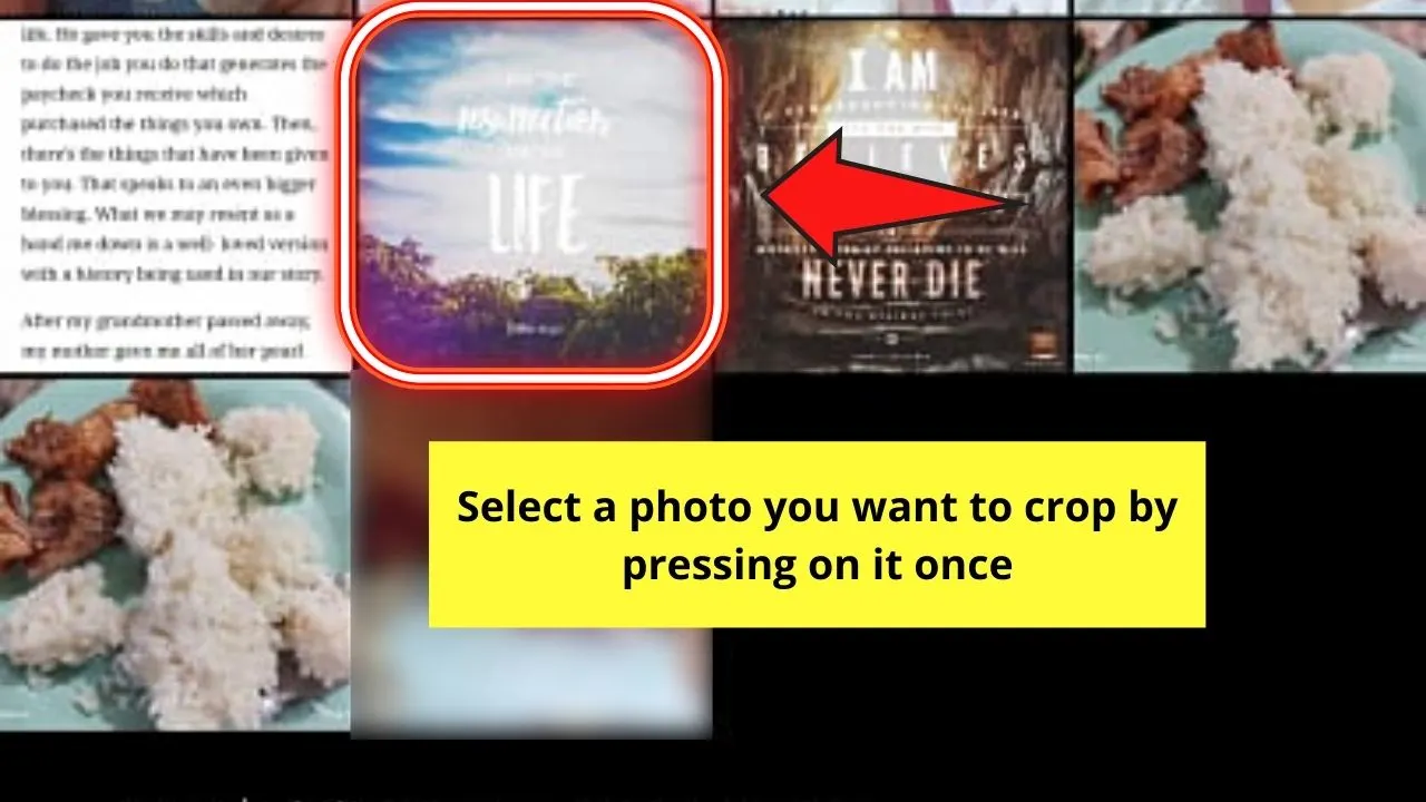 How to Crop a Picture on Android by Using the Gallery's Crop Function Step 2