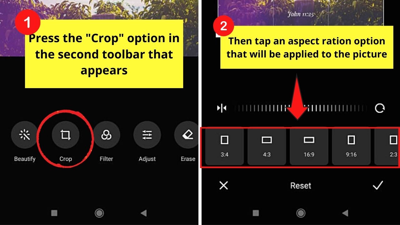 How to Crop a Picture on Android by Using the Gallery's Crop Function Step 4