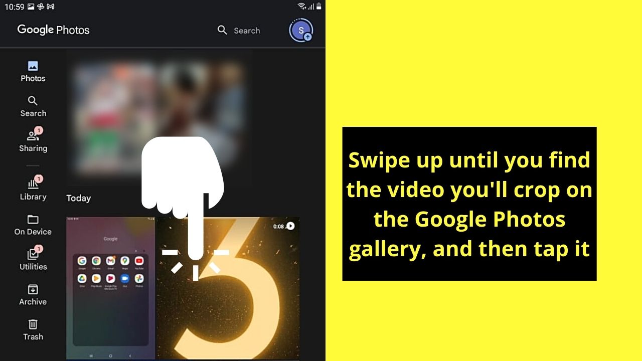 How to Crop a Video on Android on Google Photos Step 2