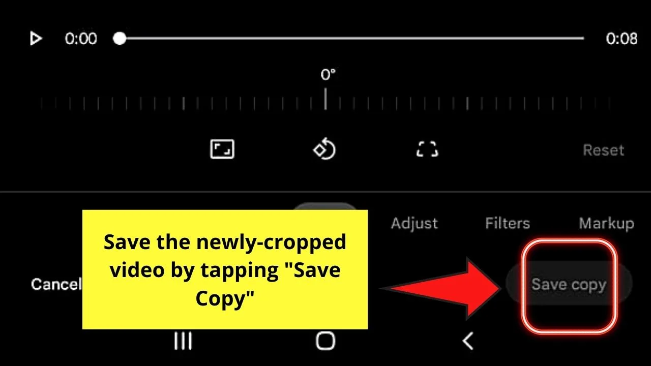 How to Crop a Video on Android on Google Photos Step 7