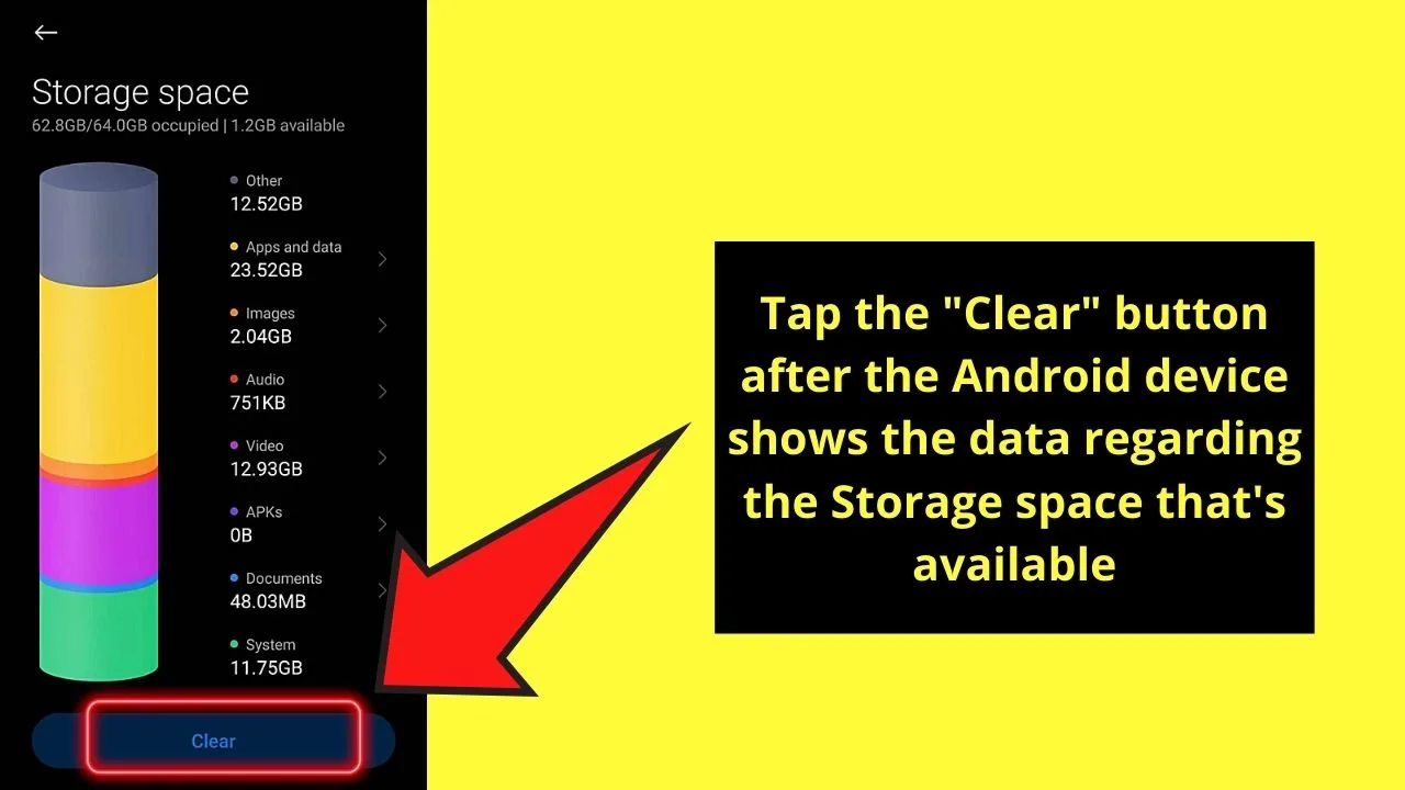 How to Empty Trash on Android by Clearing Cache and Data Files Step 4