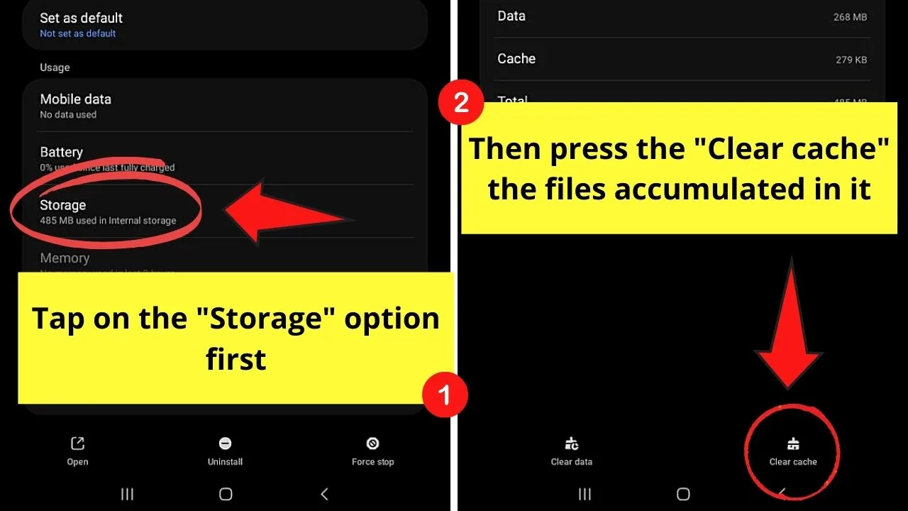 How to Empty Trash on Android by Clearing Cache and Data Files Step 8