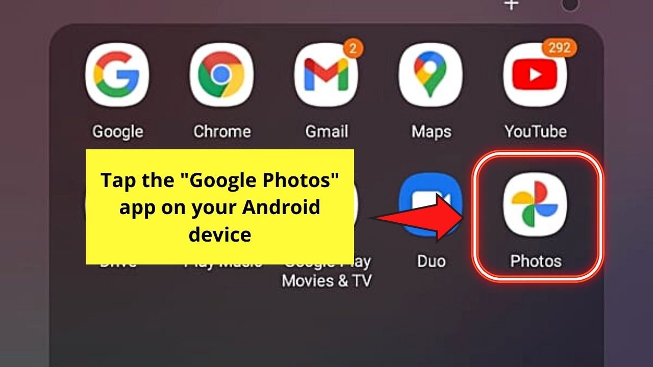How to Empty Trash on Android by Deleting Photos on Google Photos Step 1