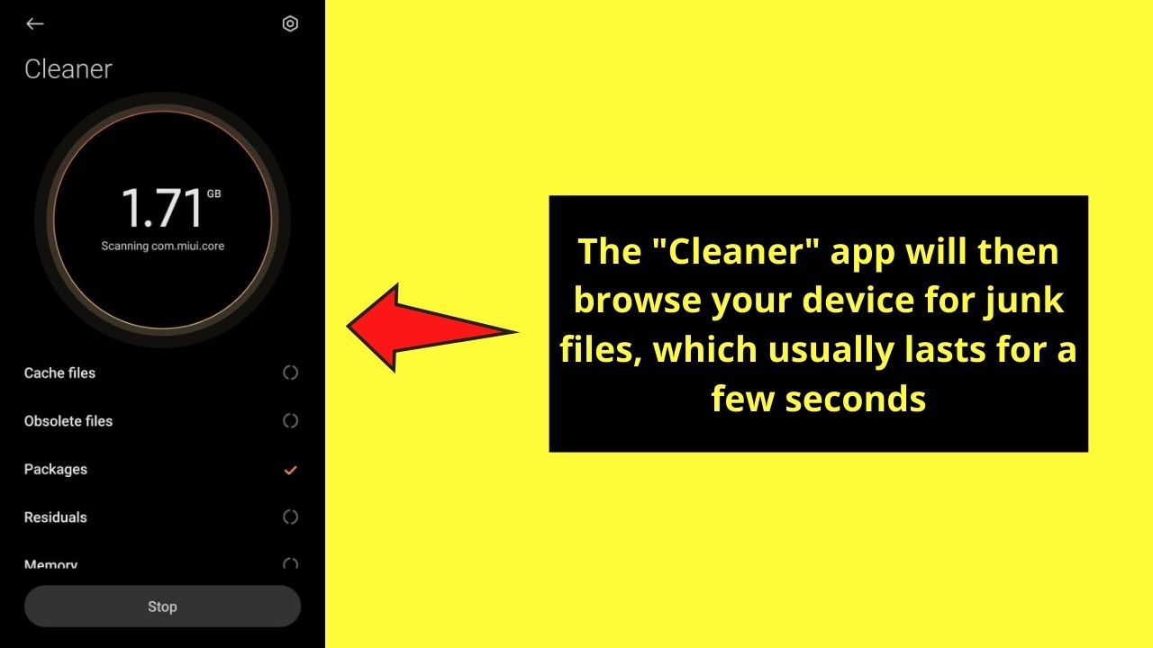 How to Empty Trash on Android by Tapping the Cleaner App Step 2