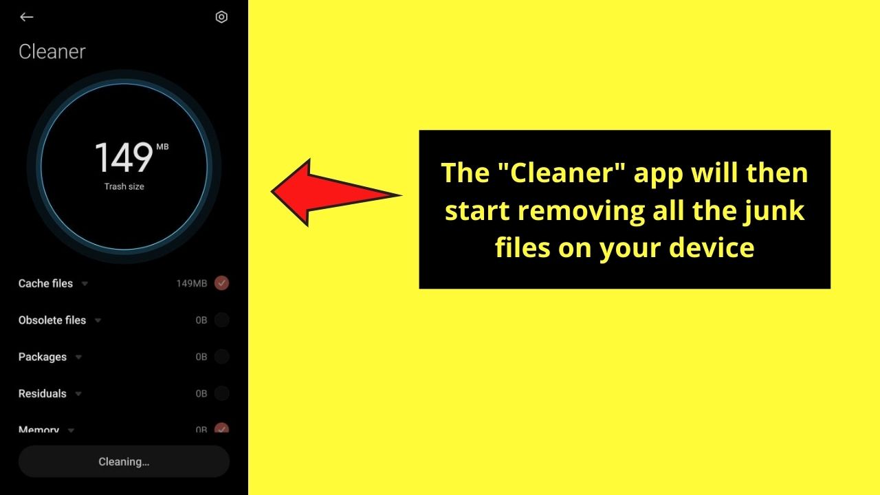 How to Empty Trash on Android by Tapping the Cleaner App Step 3.2