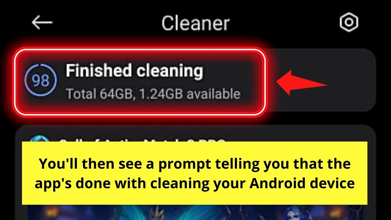 How to Empty Trash on Android by Tapping the Cleaner App Step 3.3