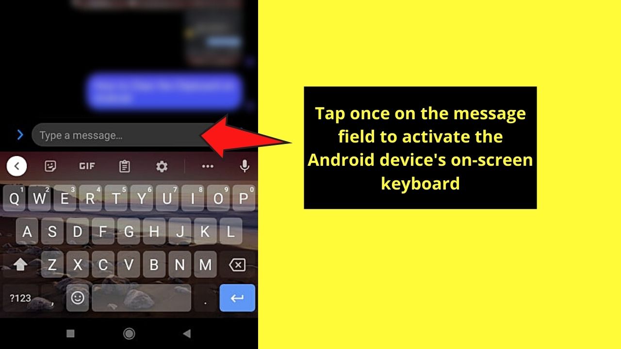 How to Enlarge the Keyboard on Android by Pressing the Gear Icon Step 3