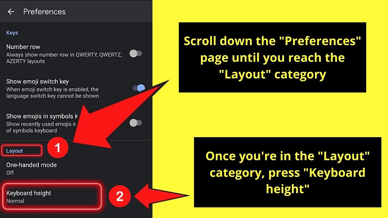 How to Enlarge the Keyboard on Android by Pressing the Gear Icon Step 6.1