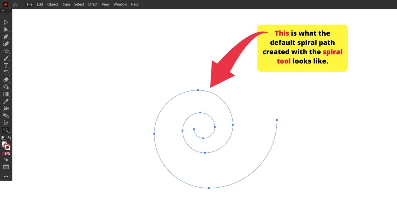 How to Make a Spiral in Illustrator Step 3