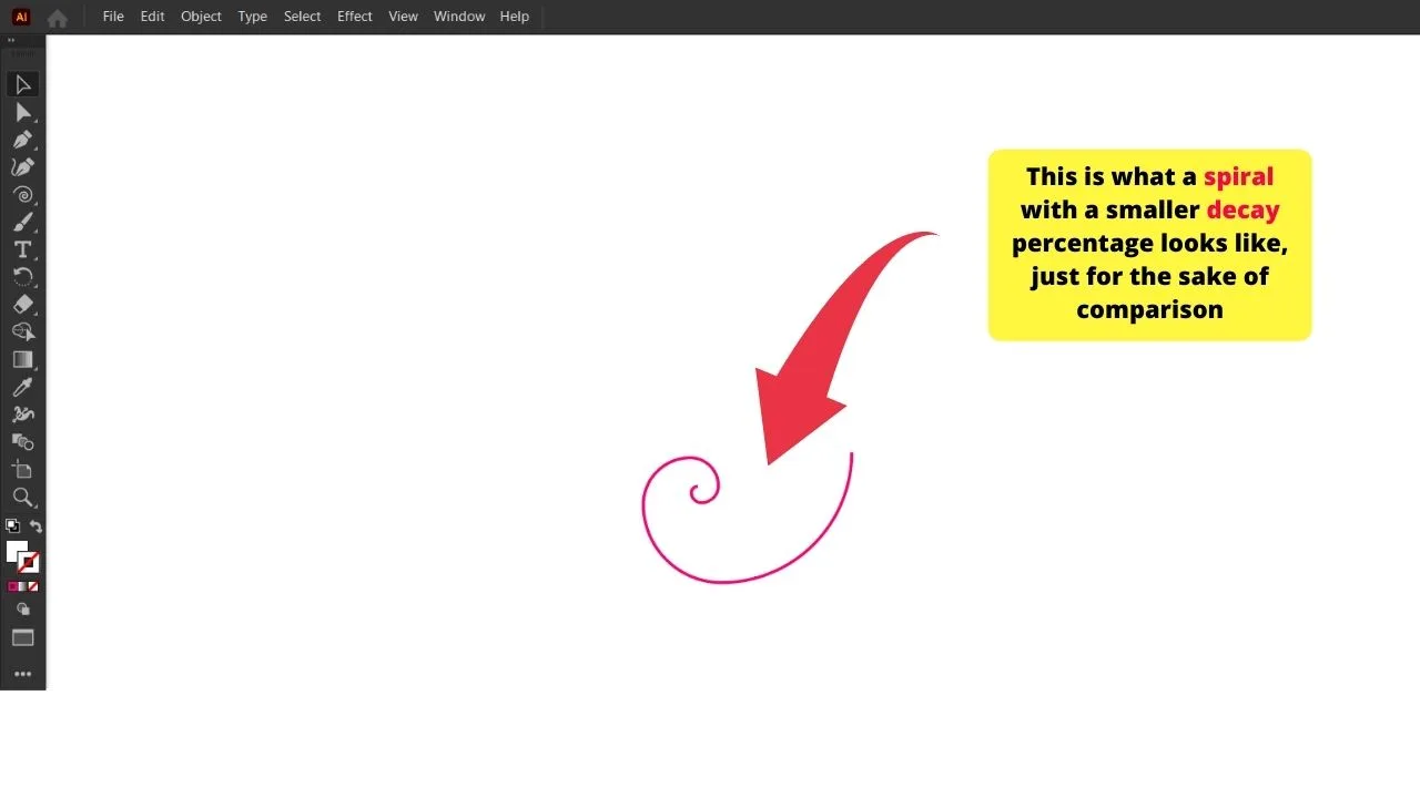 How to Make a Spiral in Illustrator Step 4