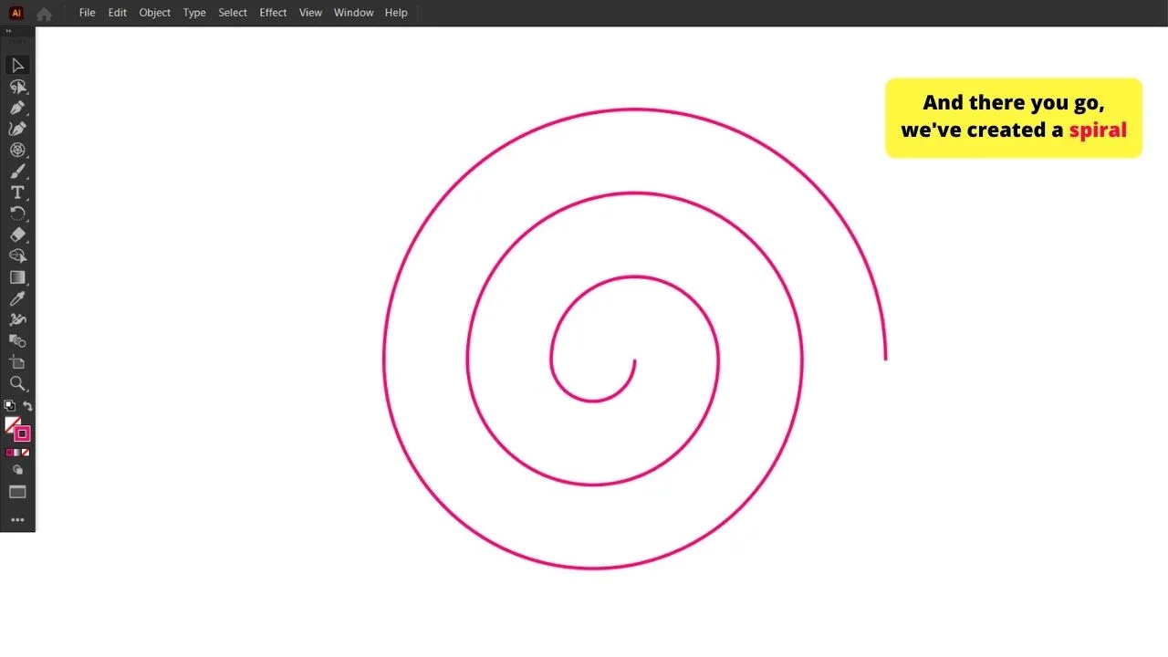 How to Make a Spiral using the Polar Grid Tool Step 7B