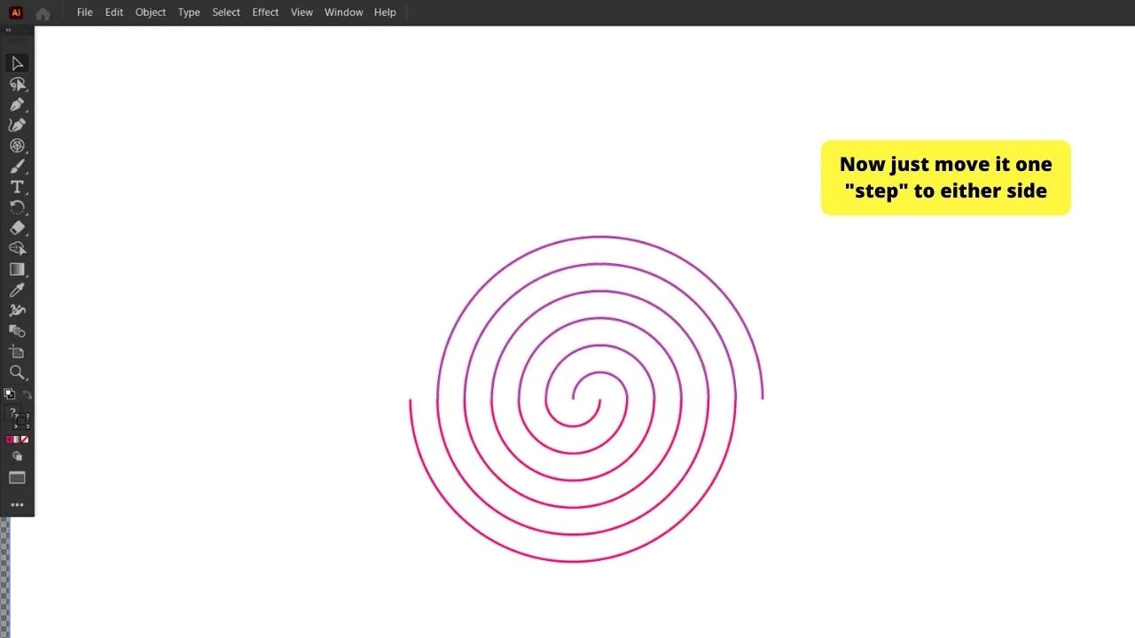 How to Make a Spiral with the Polar Grid Tool Step 5