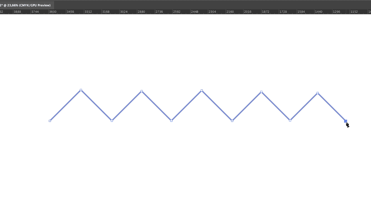 How to Make a Wavy Line in Illustrator Using the Live Corner Widgets Step 2 b
