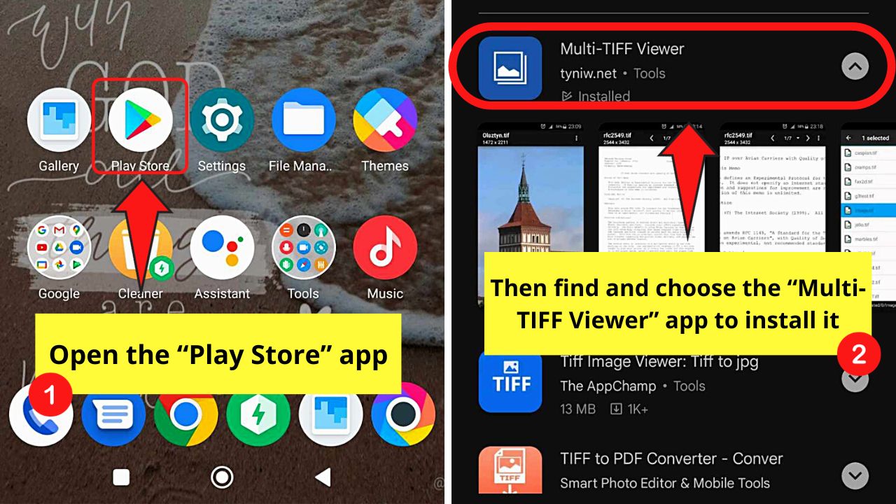 How to Open a TIF File on Android Step 1