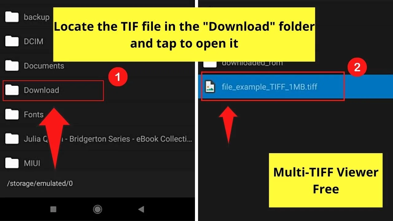 How to Open a TIF File on Android Step 3.1