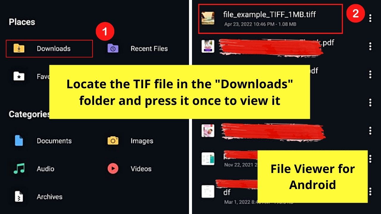 How to Open a TIF File on Android Step 3.2