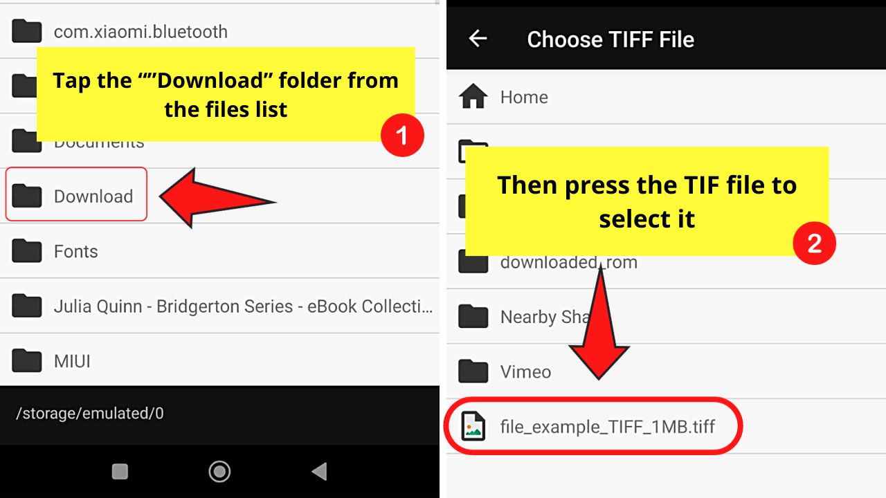 How to Open a TIF File on Android Step 4