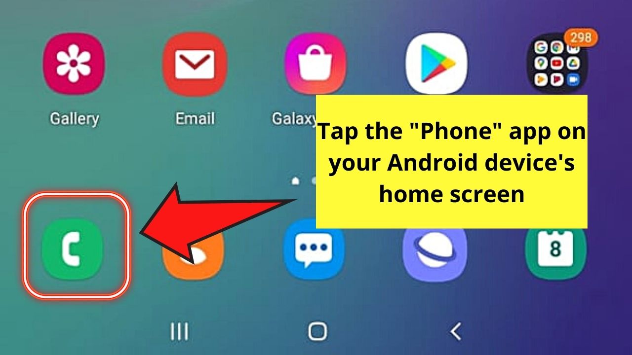 How to Put a Call on Hold on Android by Activating the Call Waiting feature Step 1
