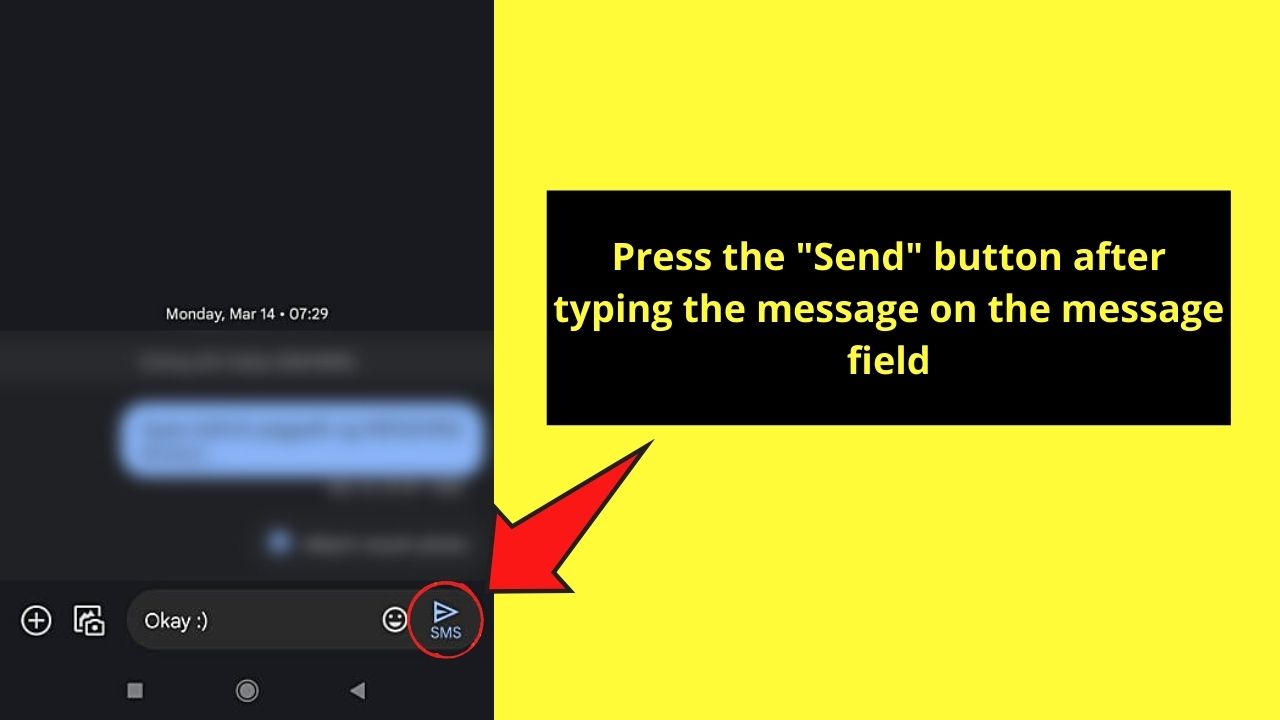 How to Recall a Text Message on Android by Cancelling During the Sending Phase Step 4.1