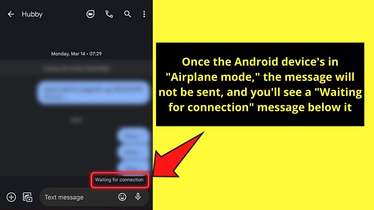 How to Recall a Text Message on Android by Putting Android Device in Airplane Mode Step 3
