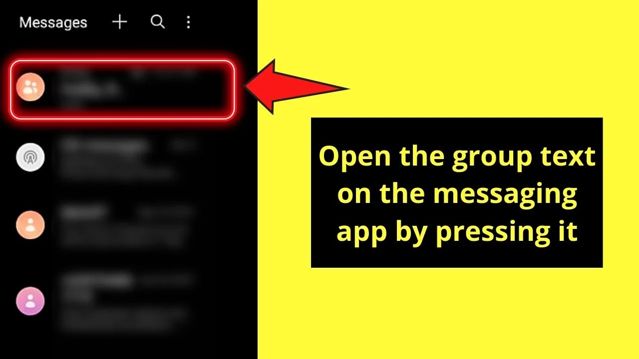 How to Remove Someone from Group Text on Android Step 2