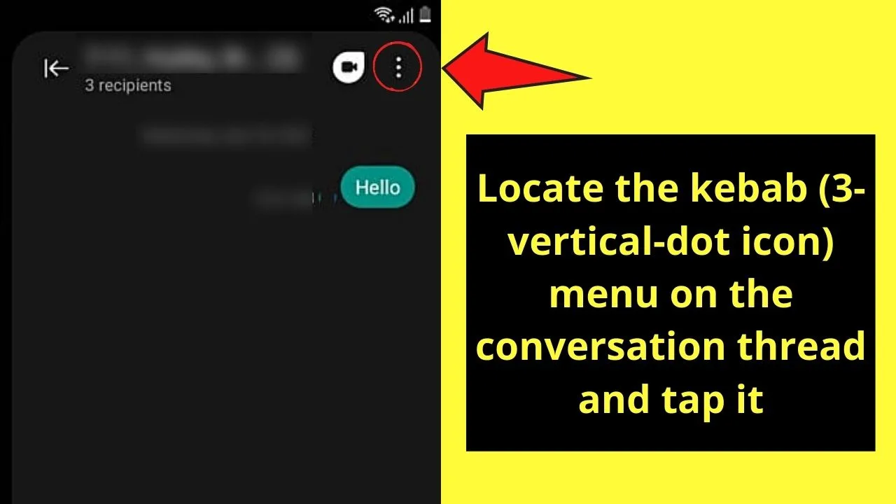 How to Remove Someone from Group Text on Android Step 3