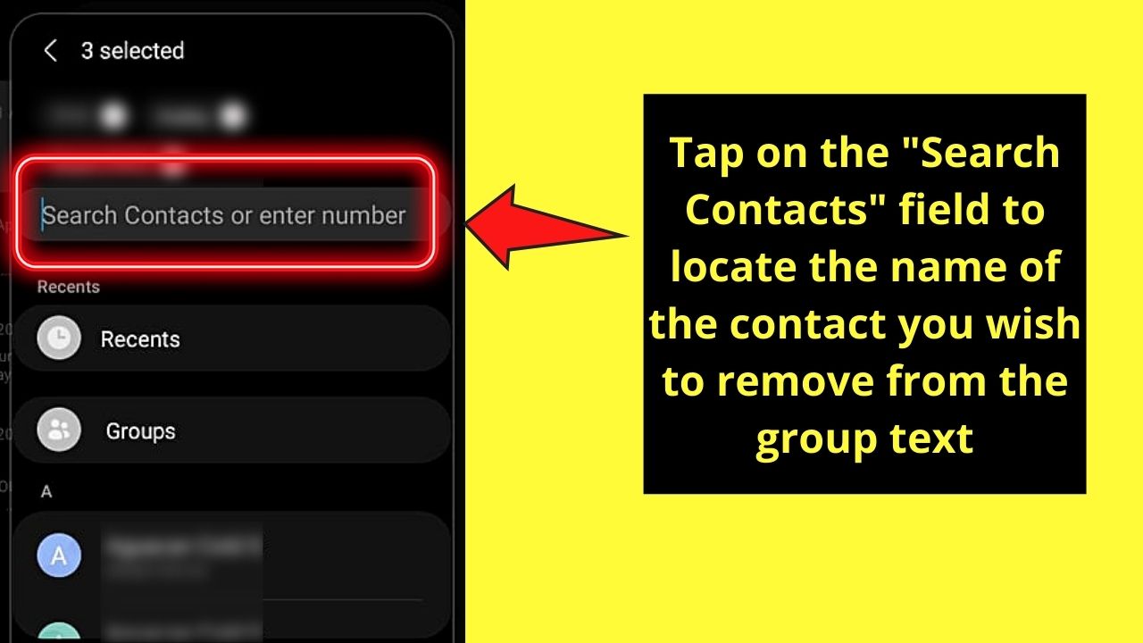 How to Remove Someone from Group Text on Android Step 5