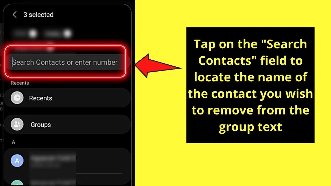 How to Remove Someone from Group Text on Android Step 5