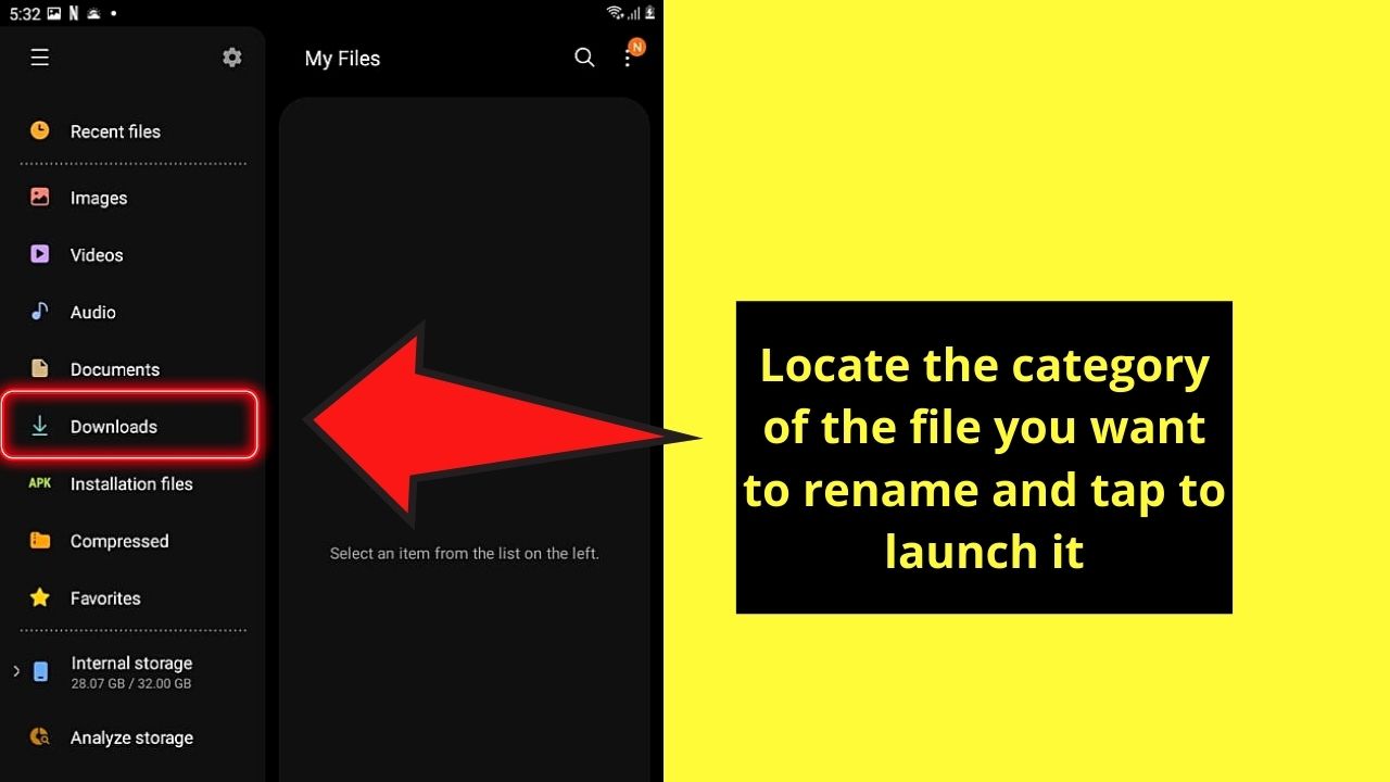 How to Rename Files on Android Step 2