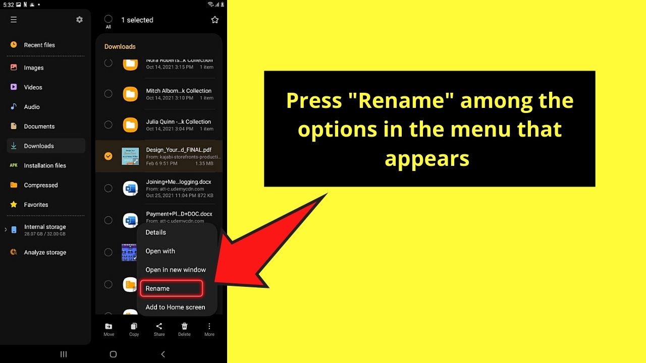 How to Rename Files on Android Step 5