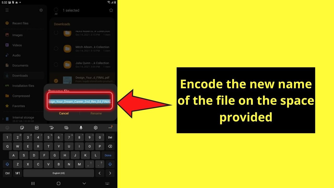 How to Rename Files on Android Step 6