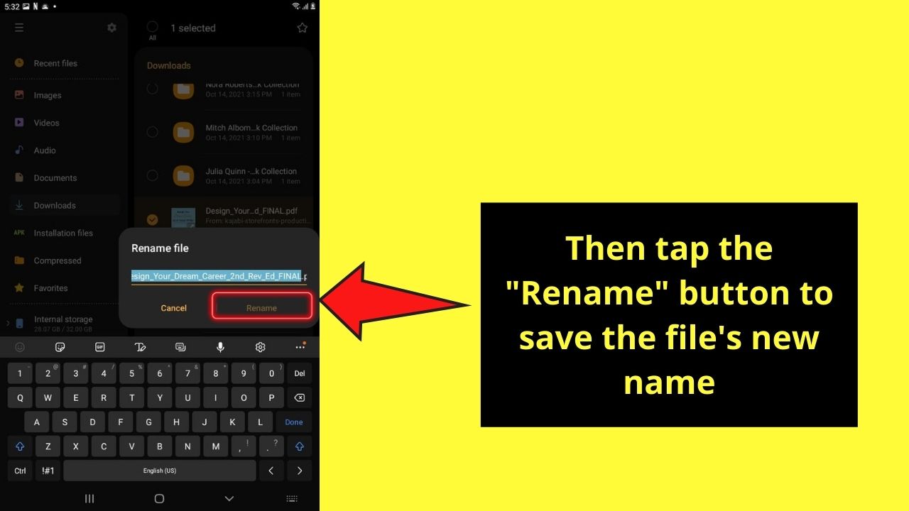 How to Rename Files on Android Step 7