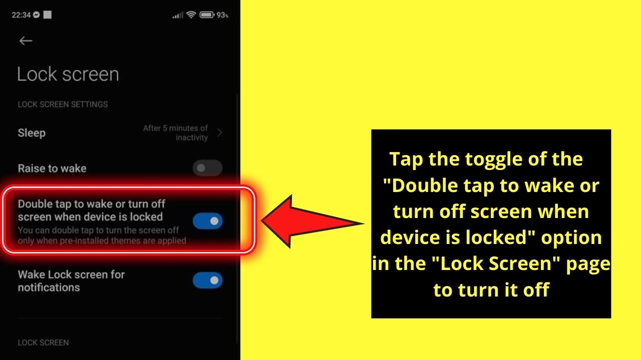 How to Turn Off Double Tap on Android Step 4.2