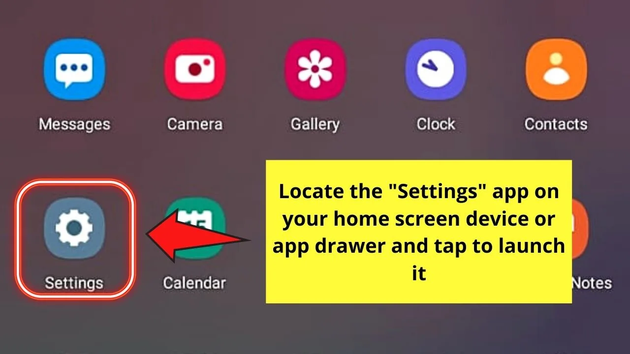 How to Turn On Dark Mode on Tiktok Android Using Android Device's Settings App Step 1