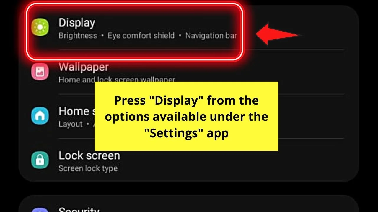 How to Turn On Dark Mode on Tiktok Android Using Android Device's Settings App Step 3