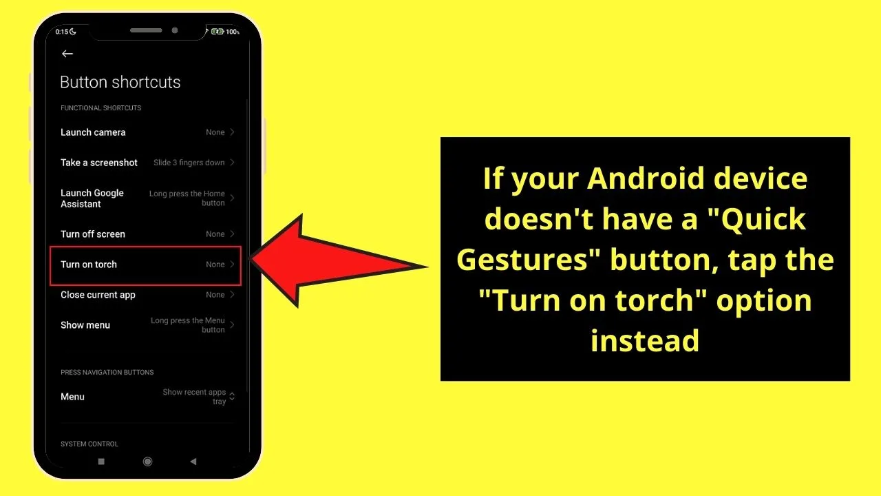 How to Turn On Your Flashlight on Android by Using Button Gestures Step 4