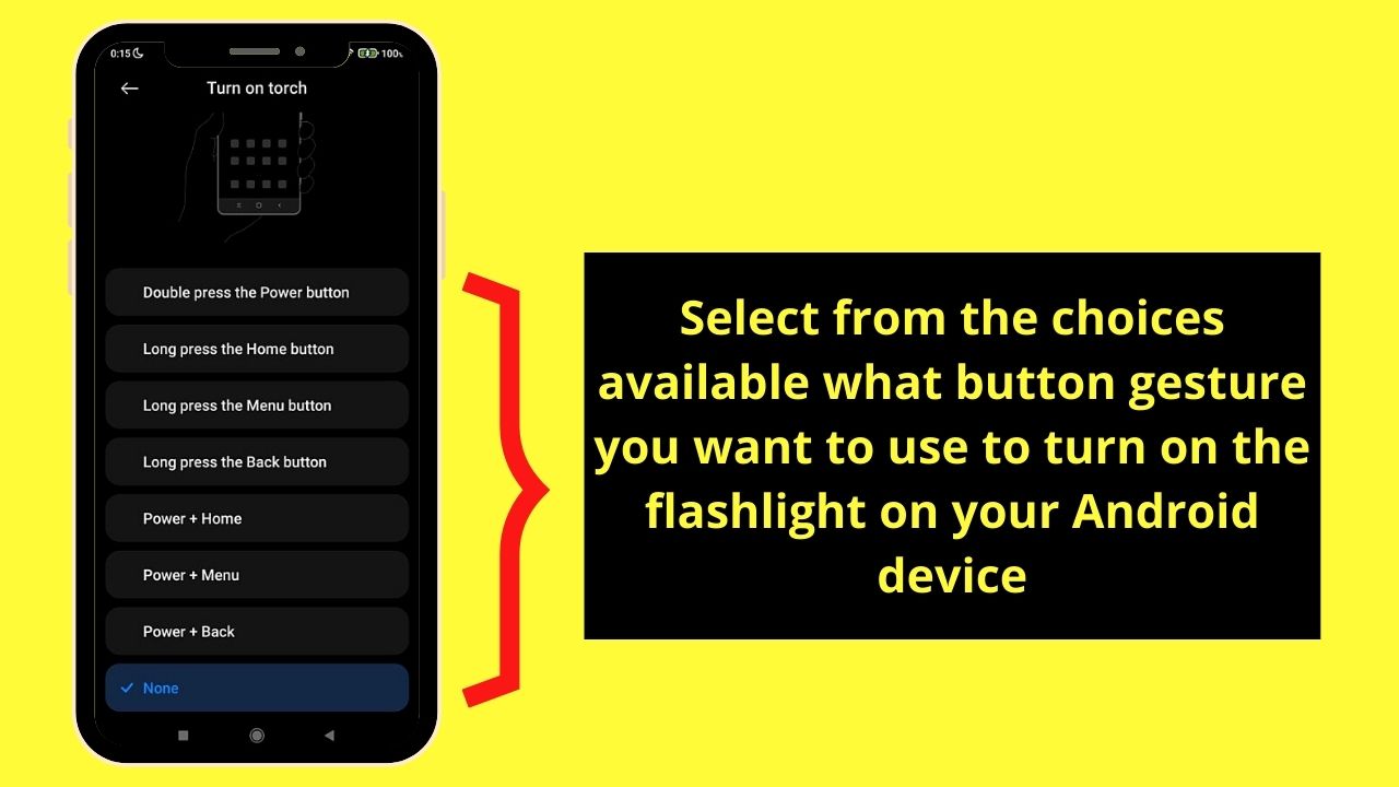 How to Turn On Your Flashlight on Android by Using Button Gestures Step 5