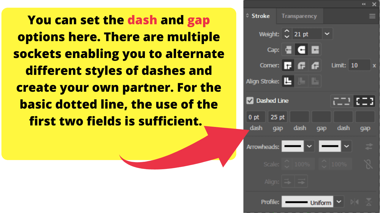 Select the Cap Options in Illustrator