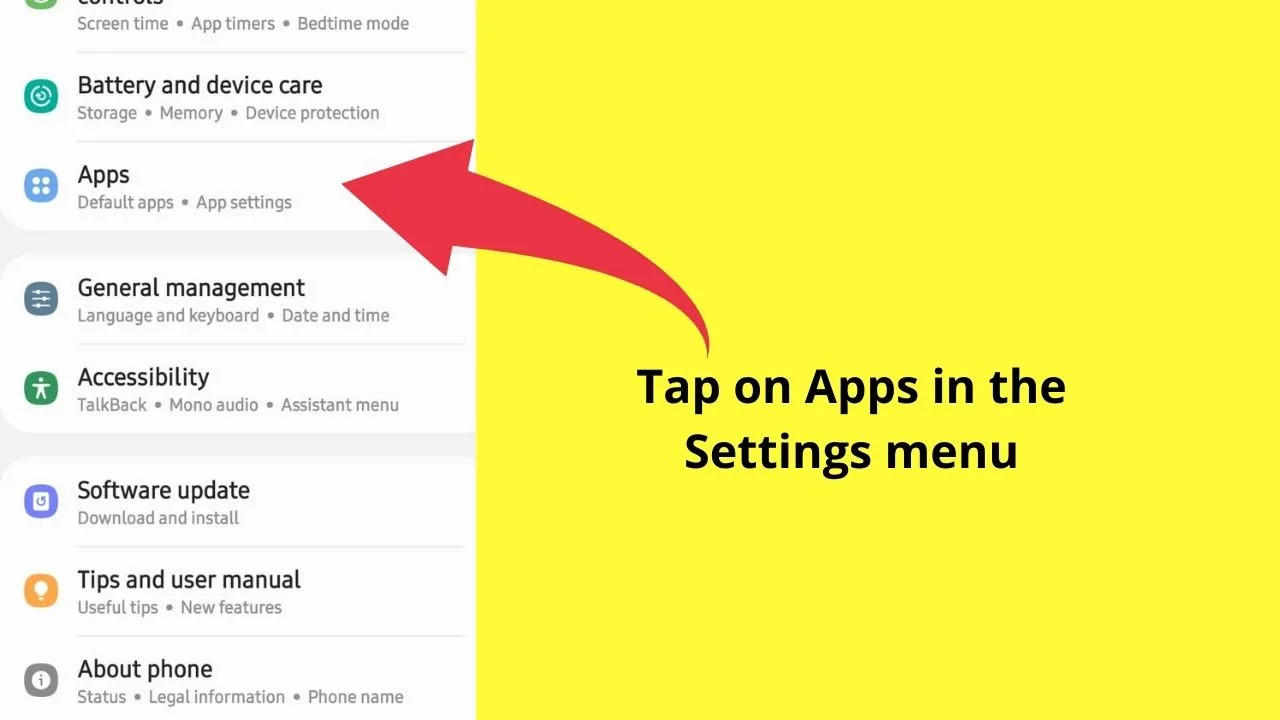 Clear Data for the Settings App Step 2
