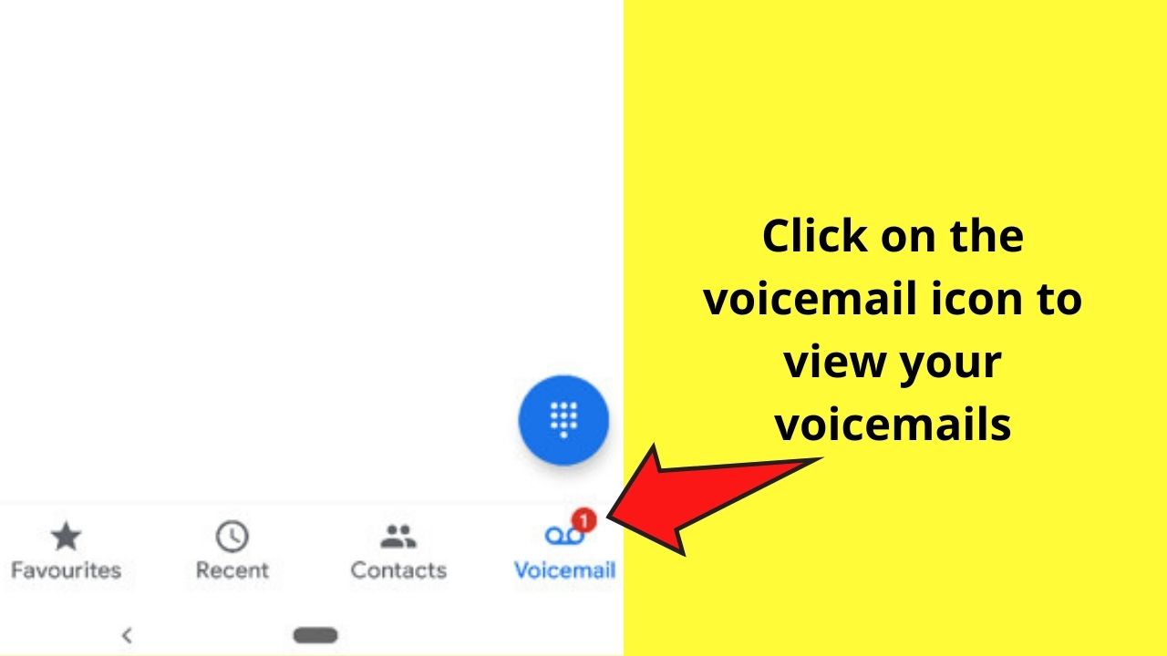 Deleting Voicemails Using the Caller App step 2