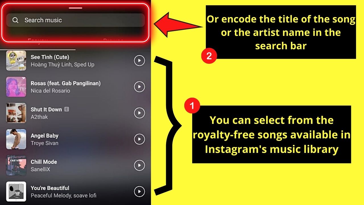 How to Add Music to Instagram Story Without Sticker by Dragging Music Sticker Out of the Story Frame Step 4