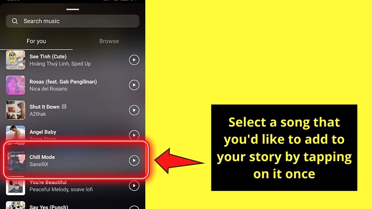 How to Add Music to Instagram Story Without Sticker by Dragging Music Sticker Out of the Story Frame Step 5