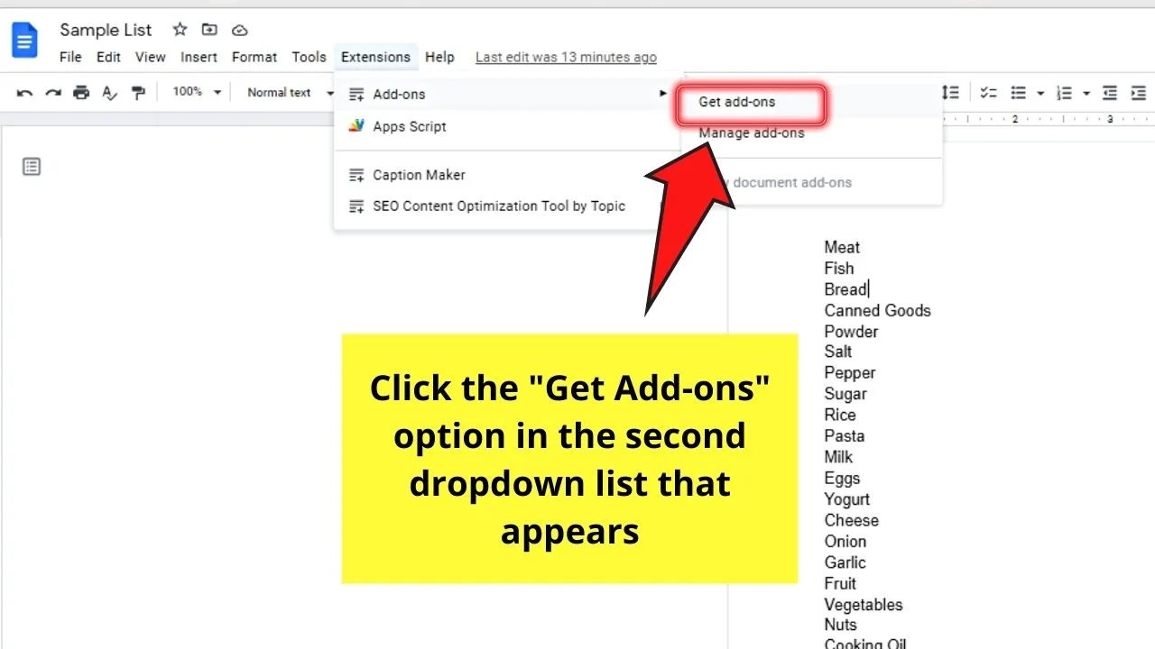How to Alphabetize a List in Google Docs by Installing Sorted Paragraphs Add-on Step 3