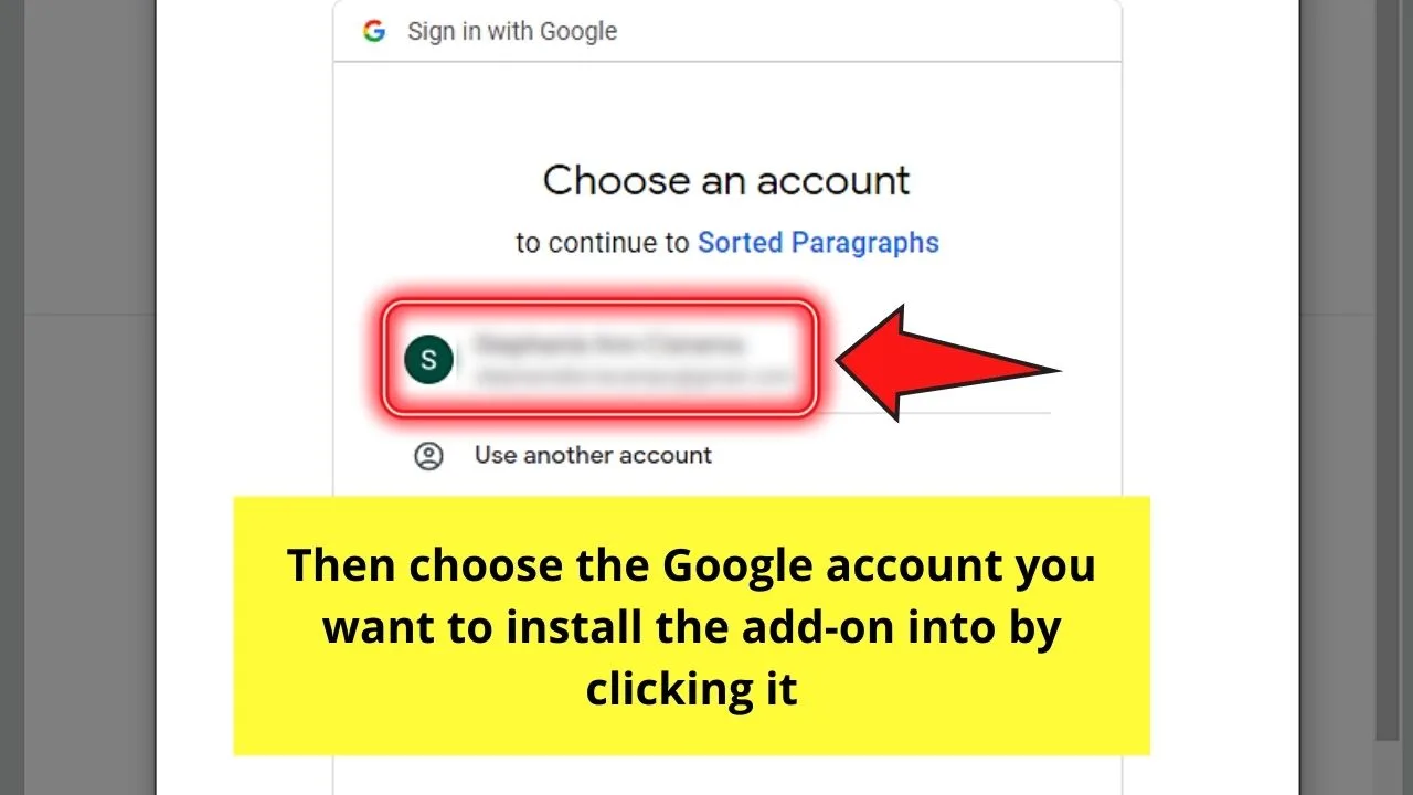 How to Alphabetize a List in Google Docs by Installing Sorted Paragraphs Add-on Step 6.2