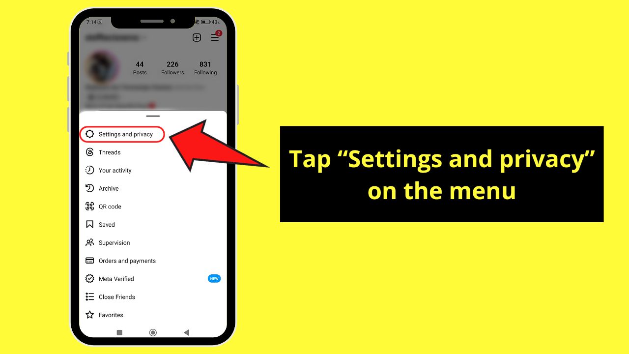 How to Appear Offline on Instagram on Android Step 3